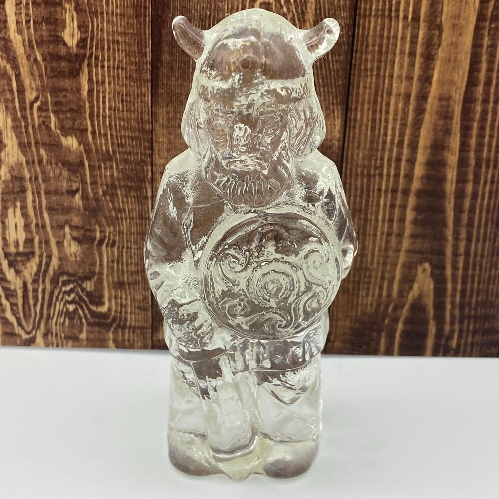 Bohemian Glass Viking Figurine Figure made Czechoslovakia Bohemia